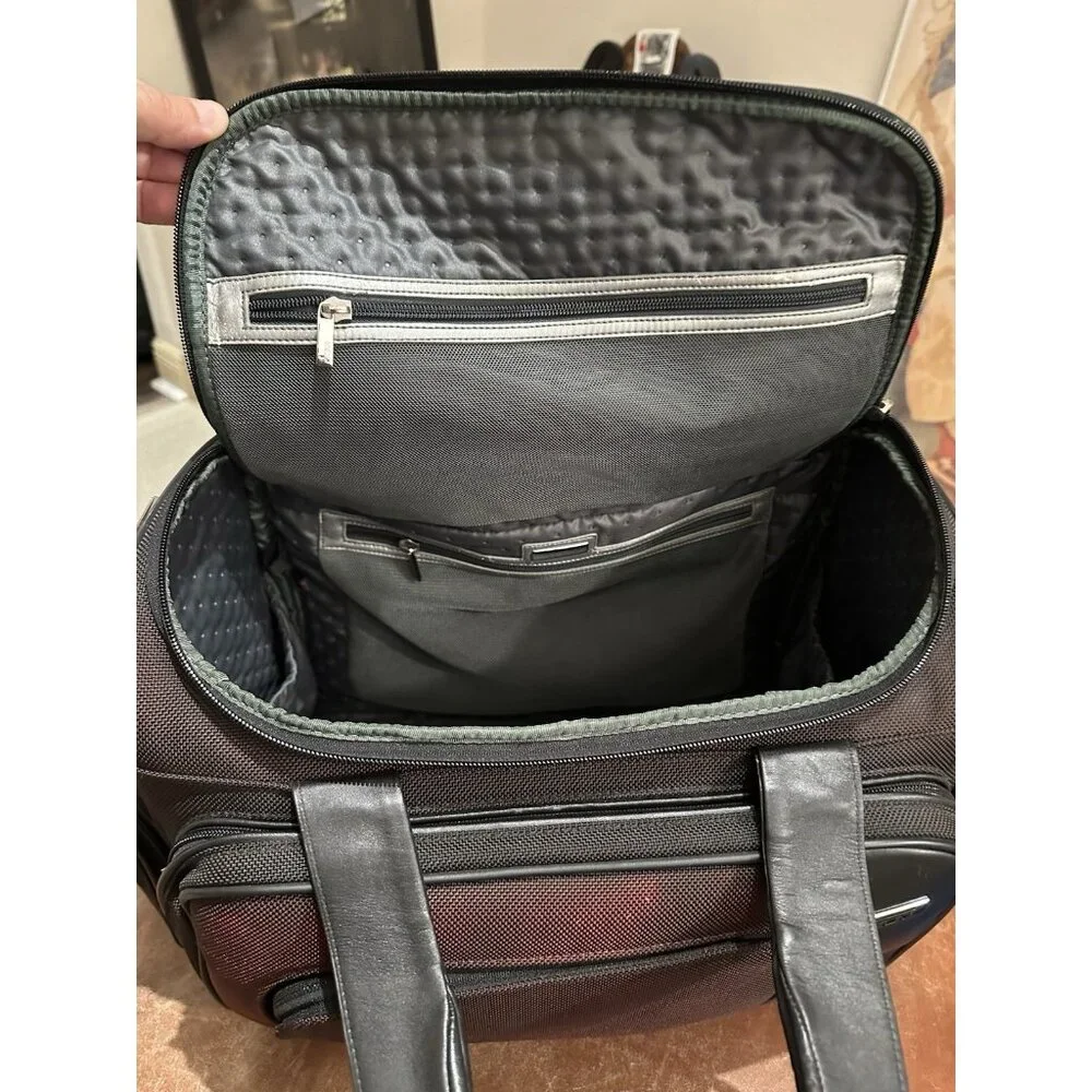 Tumi Boston Weekender In Black & Red 18”Lx12”x11”W